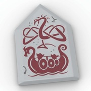 LEGO 5szt. Płytka Tile 2x3 Nadruk Łódź Wikingów 21343 Wiking 22385pb313 x5