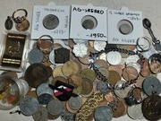 zestaw 120 sztuk monet  + 3x  srebro Ag i inne wykopki