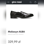 Mokasyny, lordsy, skóra Gino Rossi 37 nowe