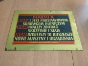 Oryginalna tablica metalowa z czasów PRL  - Pamiętaj Złom jest ...