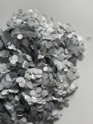 Srebrne konfetti na ślub, konfetti kółka srebrne, Eko konfetti na wesele