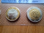 Set monet Euro Cypr 2006 r 8 próbnych monet w blistrze zestaw