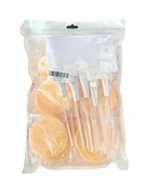 Zestaw opaska kosmetyczna gąbki celulozowe pędzle