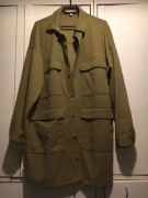H&M kurtka koszulowa shacket wdzianko narzutka oversize khaki