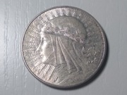 10 zł Głowa Kobiety 1932 ze znakiem, bardzo ładna