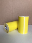 Etykiety samoprzylepne żółte termiczne