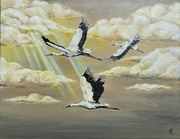 Obraz ręcznie malowany "Powrót do domu "