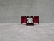 Stary budzik Oficerski w etui  jedna z najmniejszych miniaturek -1920 rok 