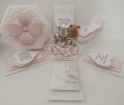 Ekskluzywna kartka exploding box Chrzest konfirmacja roczek narodziny 