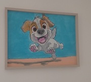 Obraz Happy Dog ręcznie malowany 