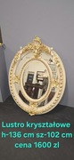 Lustro kryształowe owalne
