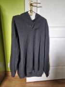 Sweter męski dzianinowy z kołnierzem szalowym | Redwood | Rozmiar 2XL