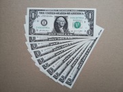 1 dolar USA zestaw 10 szt z paczki bankowej 