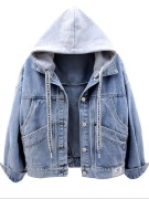 NOWA Kurtka Jeansowa XXL z Odpinanym Kapturem – Oversize