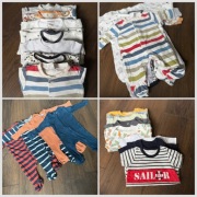 Zestaw 70 sztuk ubranek chłopięcych 0-2 lata