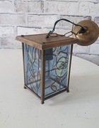 Stara lampa wisząca witrażowa 