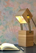 Lampa drewniana, na biurko, nocna  handmade.