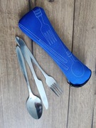 Komplet sztućców turystycznych w opakowaniu