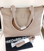 Duża klasyczna skórzana torebka FredsBruder shopper bag A4