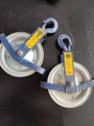 Zblocze linowe markowe Webi 250kg hakowe bloczek budowlany 2szt