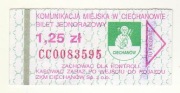 CIECHANÓW - Bilet 1,25 zł seria CC 