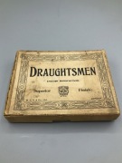 Stare warcaby Draughtsmen– komplet w pudełku, Anglia