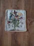 Poszewka gobelinowa w kwiaty bukiet bratków