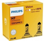 Żarówka H7 philips 2szt vision +30% zestaw żarówki samochód motocykl