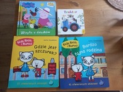 Książki Kicia Kocia+Peppa+inne z okienkami. 4 tytuły.