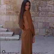 Zara Sukienka Maxi z Jedwabiu Naturalnego S