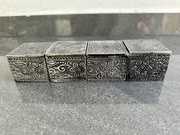 Zestaw 4 małych metalowych pudełek – orientalny wzór