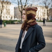 Balaclava oversize kominiarka kaptur zamiast czapki handmade