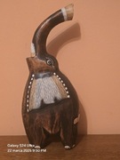 Figurka drewniana kolekcjonerskie SŁOŃ ELEFANT. XXw. Pamiątka z Indii. 