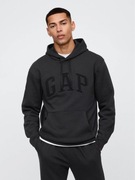 Czarna grafitowa bluza z kapturem Gap all black Logo hoodie