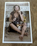 Ewa Wachowicz Miss World oryginalny autograf 10x15 cm
