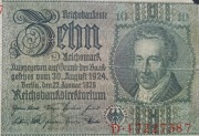 Stary banknot Niemcy 10 marek 1929 rok 