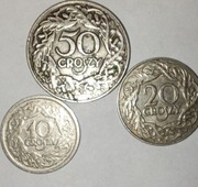 Księstwo Polskie10 groszy1923,20 gr.1923,50 gr1923 destrukt