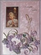 Kartka, Pamiątka Komunia Święta 