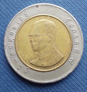 Moneta Tajlandia 10 bahtów 1997