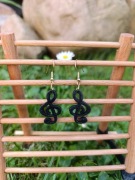 Kolczyki drewniane , nutki, orzech włoski 