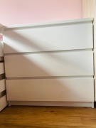 IKEA komoda 3 szufladowa MALM biały