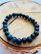 Bransoletka męska wyjątkowa z ceramiki i kamieni na prezent amulet 