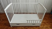 Łóżeczko dziecięce, niemowlęce 120x60 z szufladą