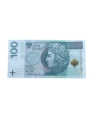 Banknot 100 zł obiegowy o niskim nr seryjnym