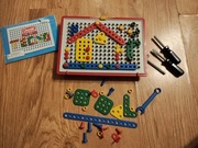 Quercetti tecno - układanka kreatywna, sruby, śrubokręt, imbus,  walizka