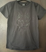 T-shirt 149/146 czarny z motywem Wilka firmy Mash Mnie