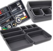 organizer modułowy do szuflady biurka wkład pojemnik 8 elementów