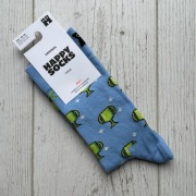 Bawełniane skarpety dla gracza Happy Socks Blue Trophy Print 36-40 P003164