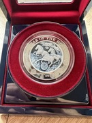 Rwanda, 3 oz Ag 999 1000 Franków Rok Konia 2014 Agat Lunar