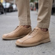 Półbuty Skórzane Beżowe Gino Lanetti Casual Minimalistyczne r. 45 Nowe !